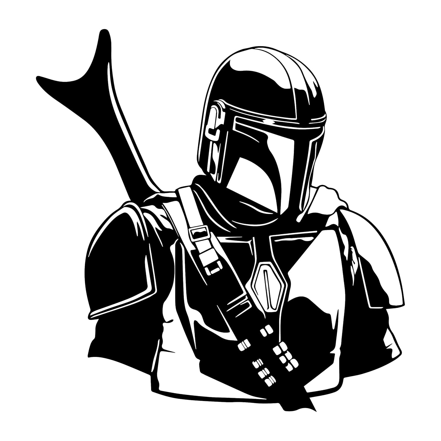 3D Mandalorian Wall Art/Door Art Décor Crafted 3D Mandalorian Wall Art/Door Art Décor Crafted