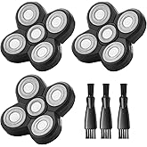 3 Pack Shaver Replacement Blades For Fre*birds Bald Men Replacement Blades,Shavers Head with 3 Cleaning Brush