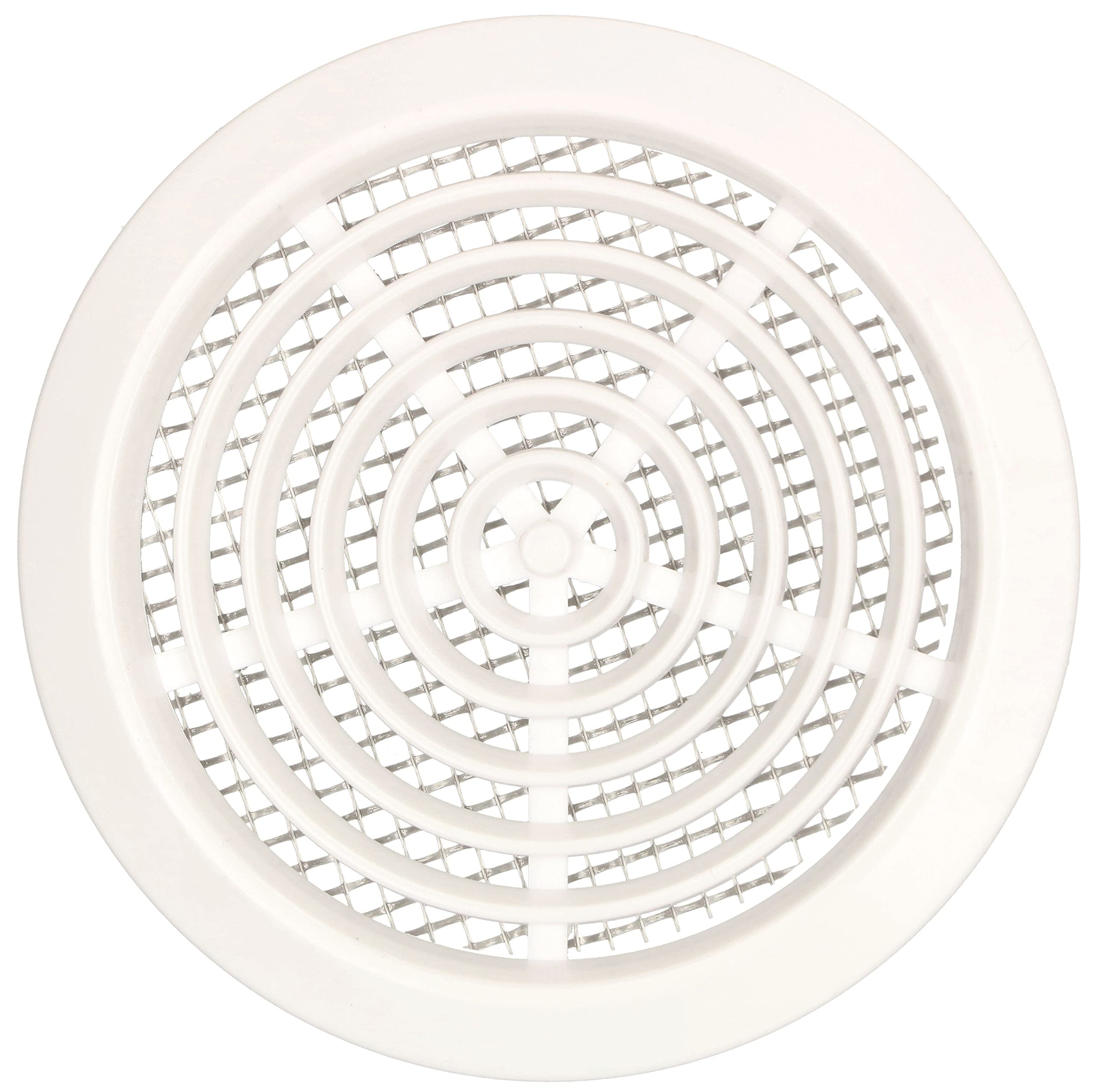 KOTARBAU® Ventilation Grille Colour Round Diameter Size Name with Insect Screen (80 mm, White)