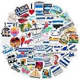 Honduras Stickers for Water Bottle and Laptop - Honduras Party Supplies &amp; Decorations, Waterproof Vinyl Decals, Honduran Flag and Culture Stickers, Gifts for Women &amp; Men