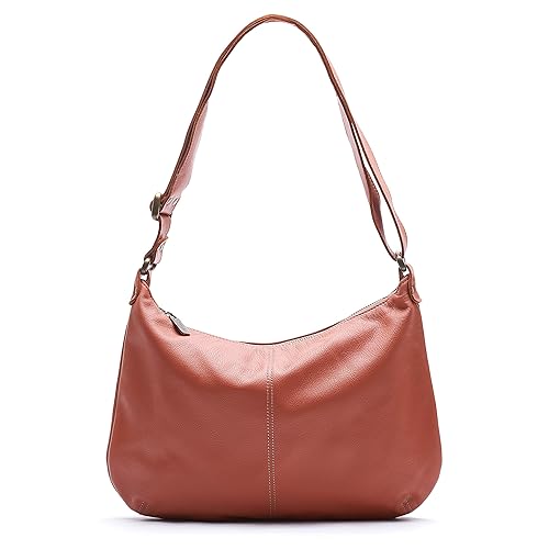 coral leather handbag