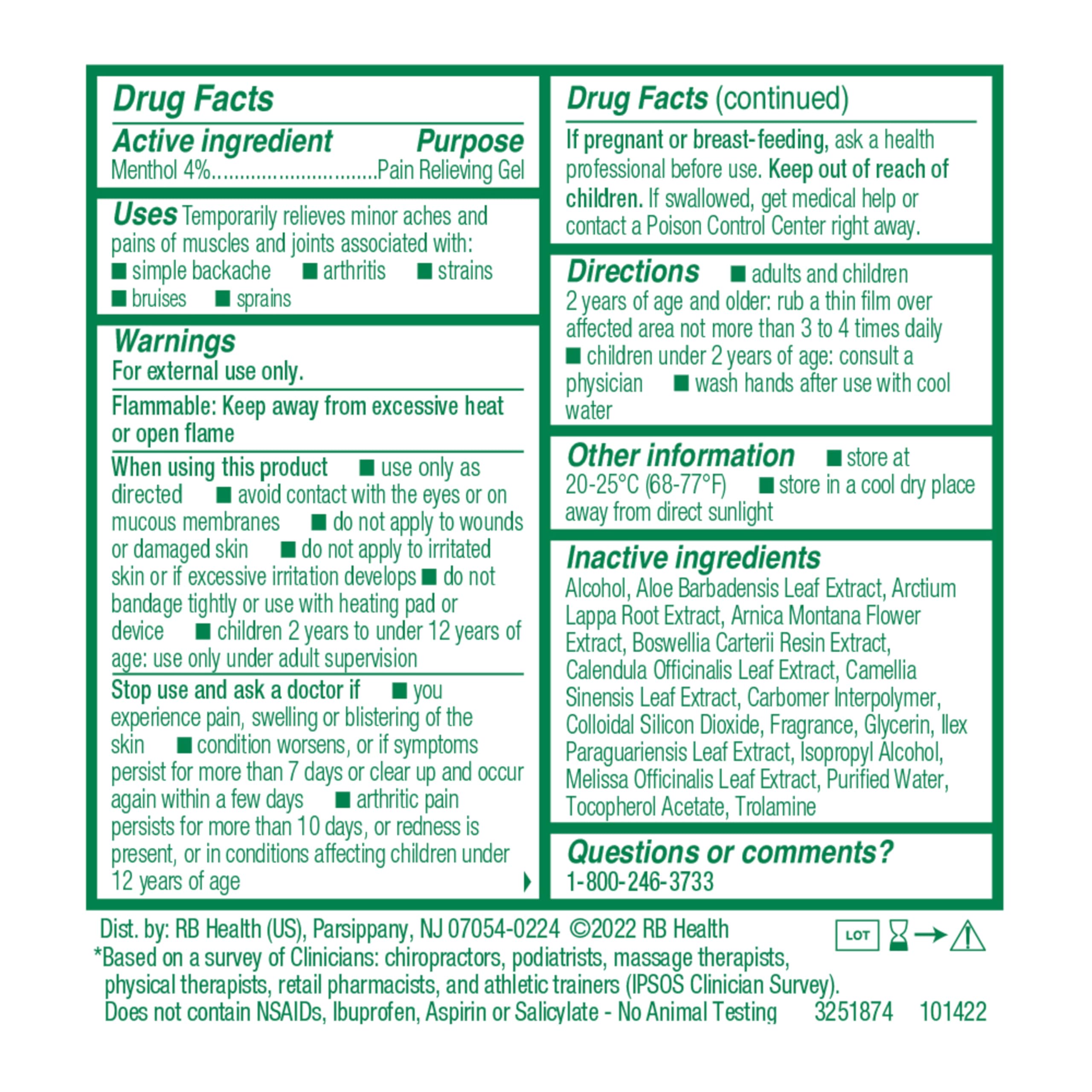 Biofreeze Overnight Pain Relief Roll-On, Arthritis Pain Reliver, Knee & Lower Back Pain Relief, Sore Muscle Relief, Lavender Scent, FSA Eligible, 2.5 FL OZ Biofreeze Menthol Roll-On