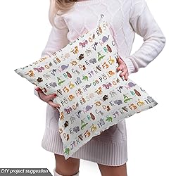 Ambesonne Alphabet Fabric by The Yard, Pattern of