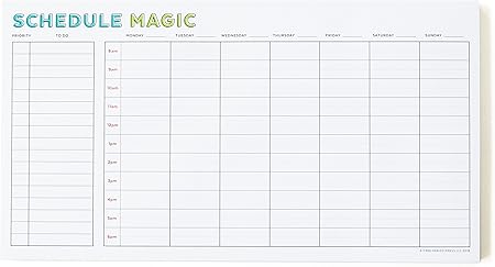 Amazon スケジュールマジック ウィークリータイムブロッキング To Doリストメモ帳 52ページ 無料ピリオドプレス メモ帳 文房具 オフィス用品