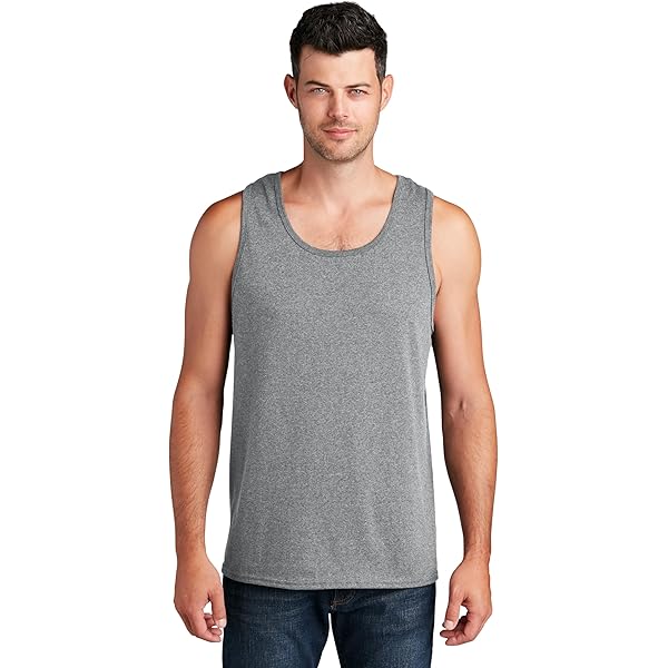 Port & Company Core Cotton Tank Top-PC54TT-S-Athletic Heather at