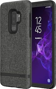 Incipio Carnaby Samsung Galaxy S9+ Case [Esquire Series] with Co-Molded Design and Ultra-Soft Cotton Finish for Samsung Galaxy S9 Plus (2018) - Gray