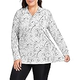 COOTRY Plus Size 1/4 Zip Shirts for Women UPF 50+ Sun Pullover Long Sleeve Workout Tops Hiking Athletic Top