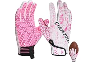 GIAMZONP Youth Football Gloves, Kids Receiver Gloves with Sticky Grip, Flag Football Glove, Best Gift for Boys Girls Ages 8–12