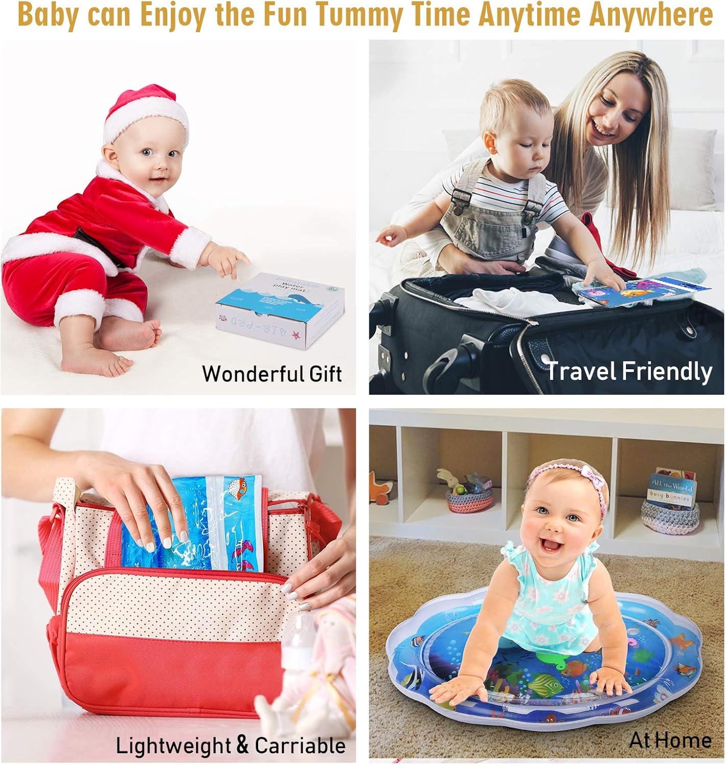 Guiseapue Tapis De Jeu Gonfle Tapis A Eau Bebe Coussin Gonflable De Rempli Deau Amusement Dactivite Denfant Aider Developper Les Competences Cognitives Tapis Deau Gonflable Pour Bebe Bebe Et Puericulture Eveil Et