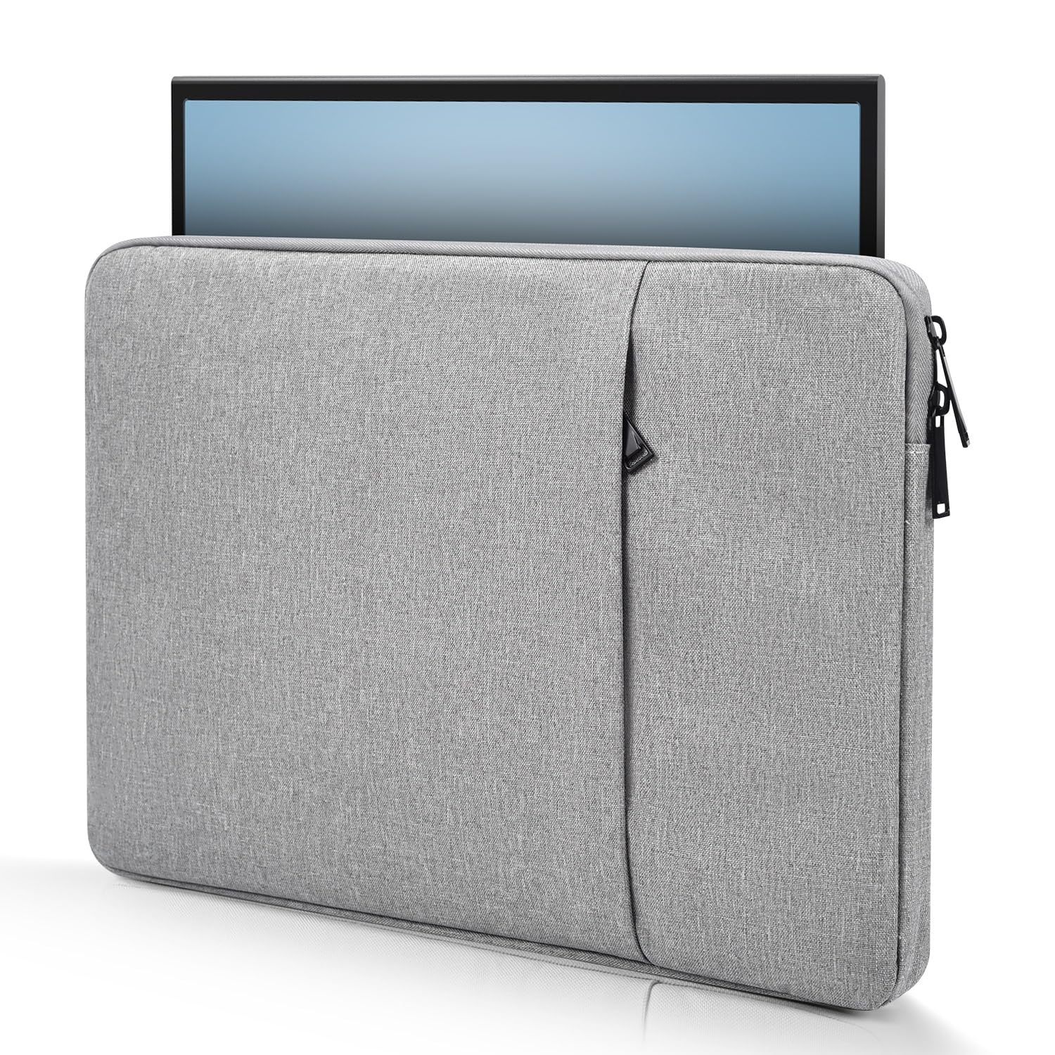 Photo 1 of 15.6 Inch Portable Monitor Case Sleeve Compatible with Anyuse YxK Forhelp Newsoul KYY/ASUS Zenscreen 15.6" Portable Monitors Computer Bag,Size-15"x10.8" Light Grey