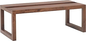 The Jaipur Living Ritz Solid Wood Coffee Table (Light Honey Finish, Brown)