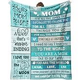 Psspotgj Gifts for Mom, Mom Birthday Gifts, Mother Blanket Gifts from Daughters Son, Mommy Throw Blanket for Valentines, Mothers Day, Thanksgiving 60"x50"