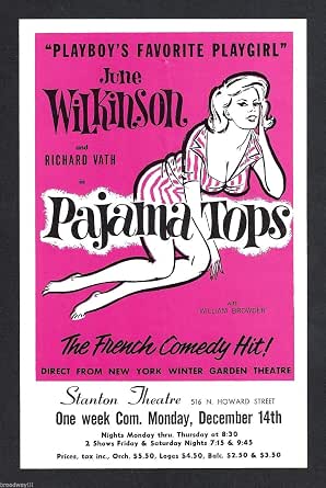 June Wilkinson "PAJAMA TOPS" (Playboy's Favorite) 1964 Baltimore
