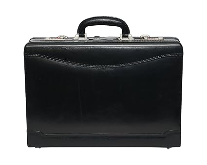 C Comfort Genuine Leather Expandable Briefcase Office Bag