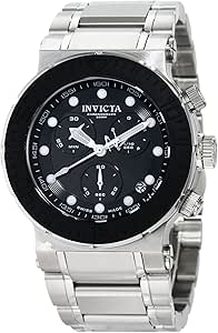 Invicta Men's 1464 Reserve Collection Chronograph Black Dial Stainless Steel Watch