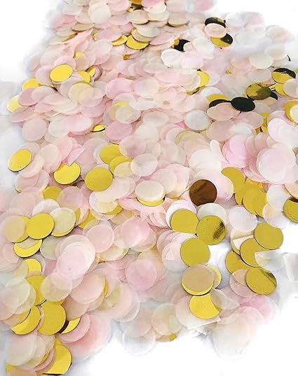 Cavore Konfetti Gold Mehrfarbig, 1cm rund, 10g, 1000 Stück – Elegante und Moderne Partydeko – Geburtstag, Hochzeit, Baby-Show