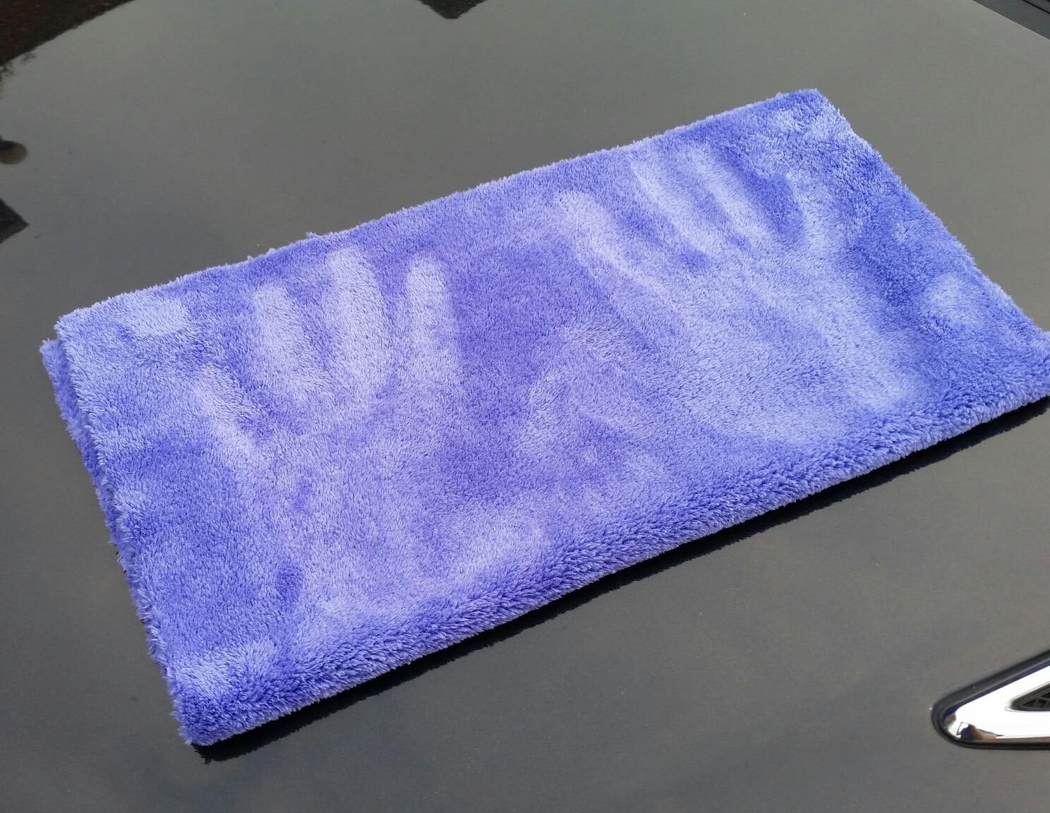 16'' x 24'' Extra Fluffy Korean Purple Detailing Valeting Microfibre Cloth 500 GSM Violet Edgeless Towel