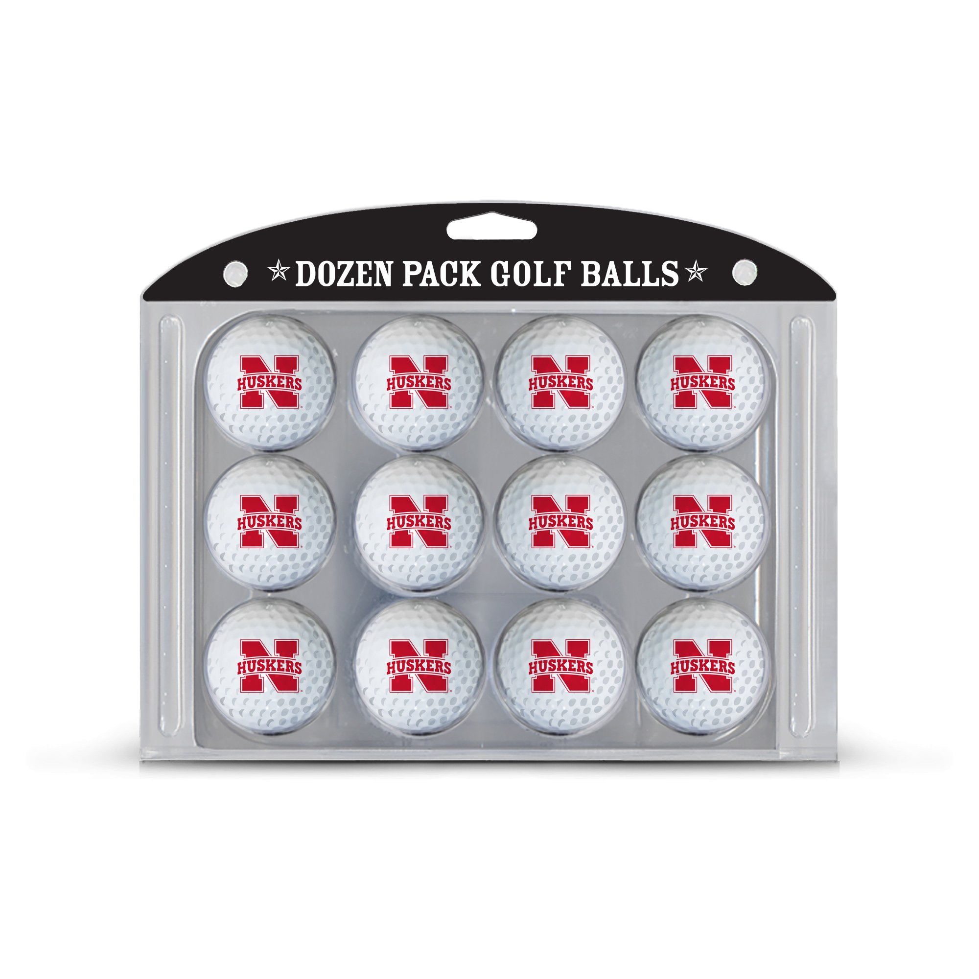 Team Golf NCAA Dozen Regulation Size Golf Balls, 12 Pack, Full Color Durable Team Imprint, Nebraska Cornhuskers