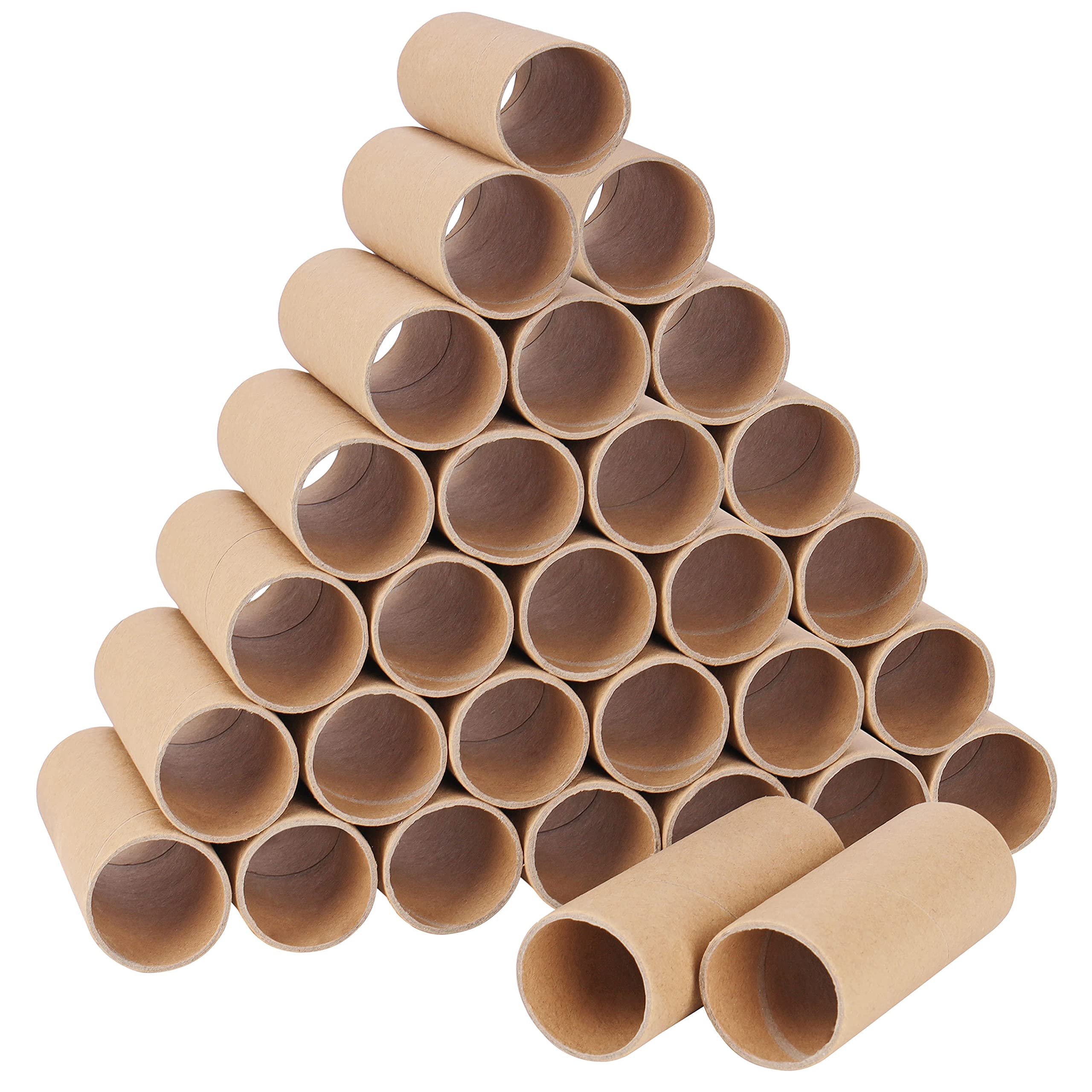 Handi Stitch Pack of 30 Brown Kraft Cardboard Tubes - L 10.4 x D 4 cm - Kraft Paper Roll - Cardboard Roll for School Crafts & Art Projects