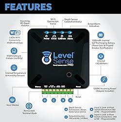 PRO- Wi-Fi Enabled Sump Pump Alarm, Features