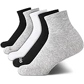 Reebok Womens Crew Socks - 5 Pack Athletic Performance Moisture-Wicking Cushioned Mid Calf Socks for Women