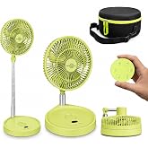 WindBillion Portable Pedestal Rechargeable Fan, H6 Foldable Standing and Desk Fan, 16000mAh Cordless Collapsible Design with 