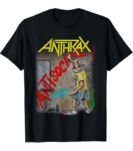Amazon.com: Anthrax Spreading The Disease Skater Vintage T-Shirt