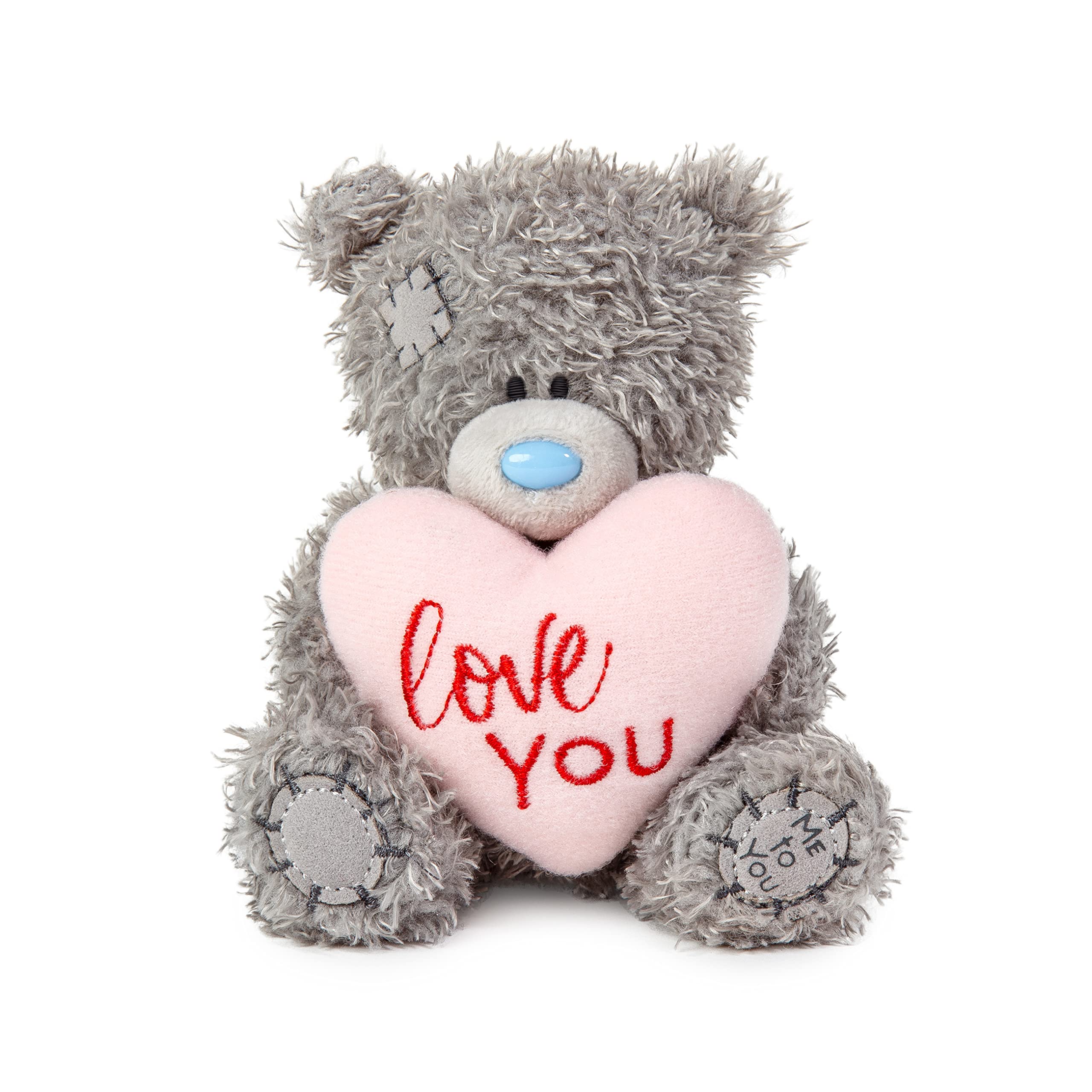 Me To You Bear 4" Love You Padded Heart, Gray