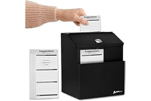 Adir Corp. Steel Suggestion/Key Drop Box (Black)