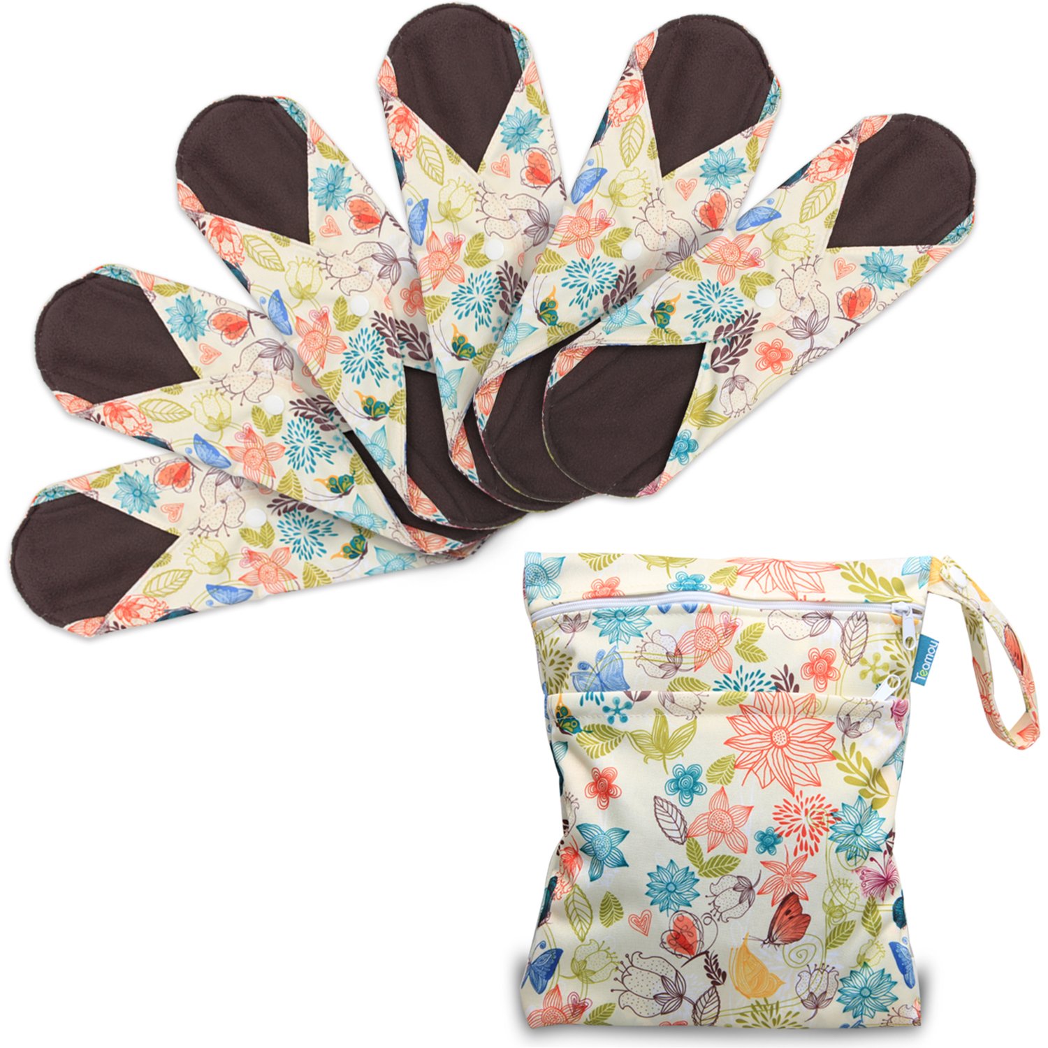 Teamoy Juegos de Compresas Lavables Compresa Reutilizable