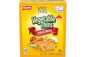 Wheat Thins Vegetable Thins Crackers, 180 g, Baked in Canada