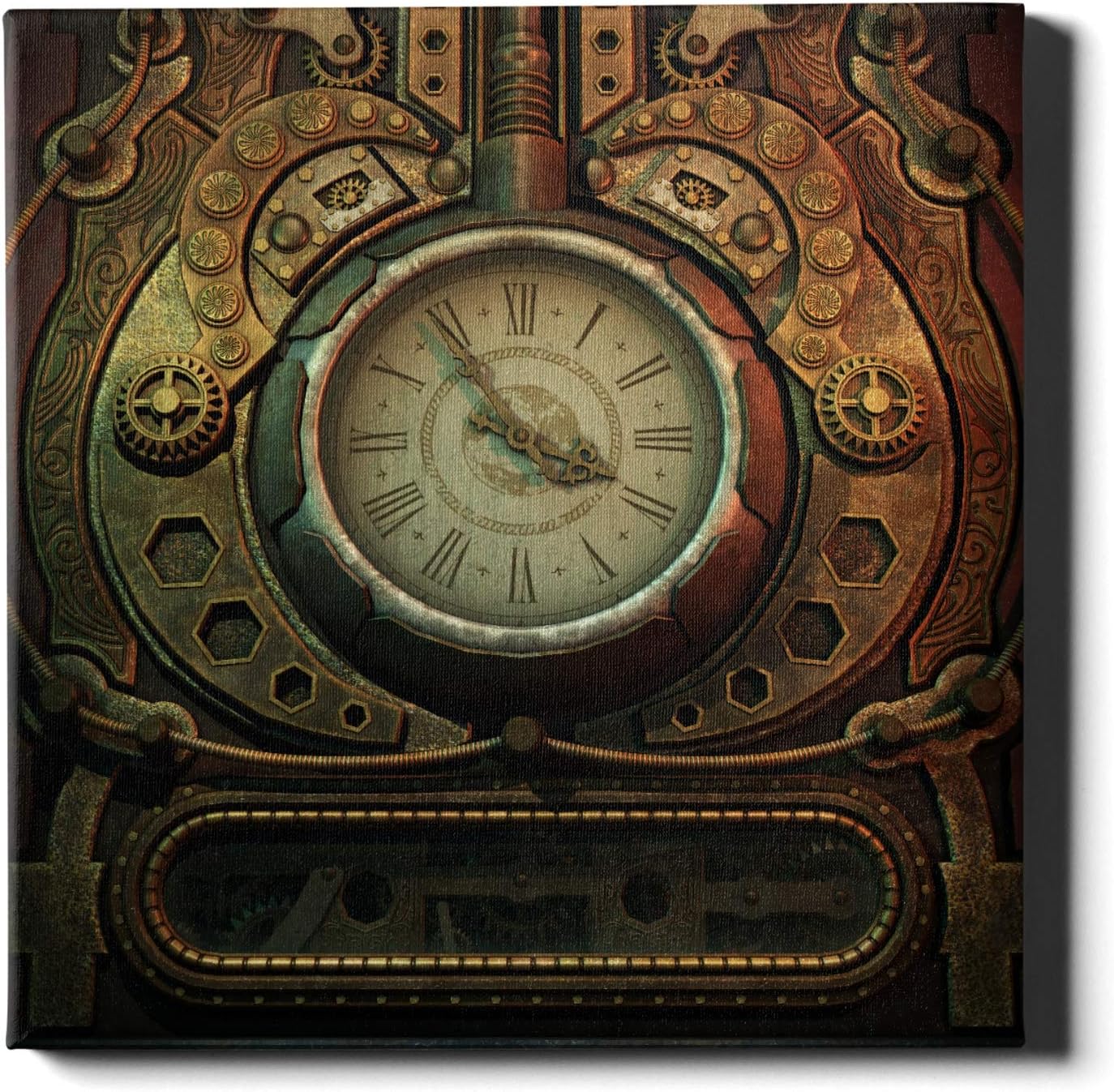 Arte Decorativo Pared 3d Gráficos por computadora Reloj Estilo