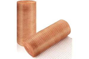 MUZIK 8 Inch x 100 Feet Pure Copper Mesh Roll – Rustproof Rodent Control Wire Mesh Screen for DIY Projects, Pest Barrier, Garden & Vent Protection – Easy to Cut, Durable & Snake Proof
