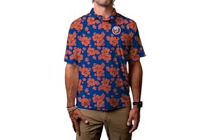 Blue 84 NHL Mens NHL Officially Licensed Short Sleeve Performance Polo Floral