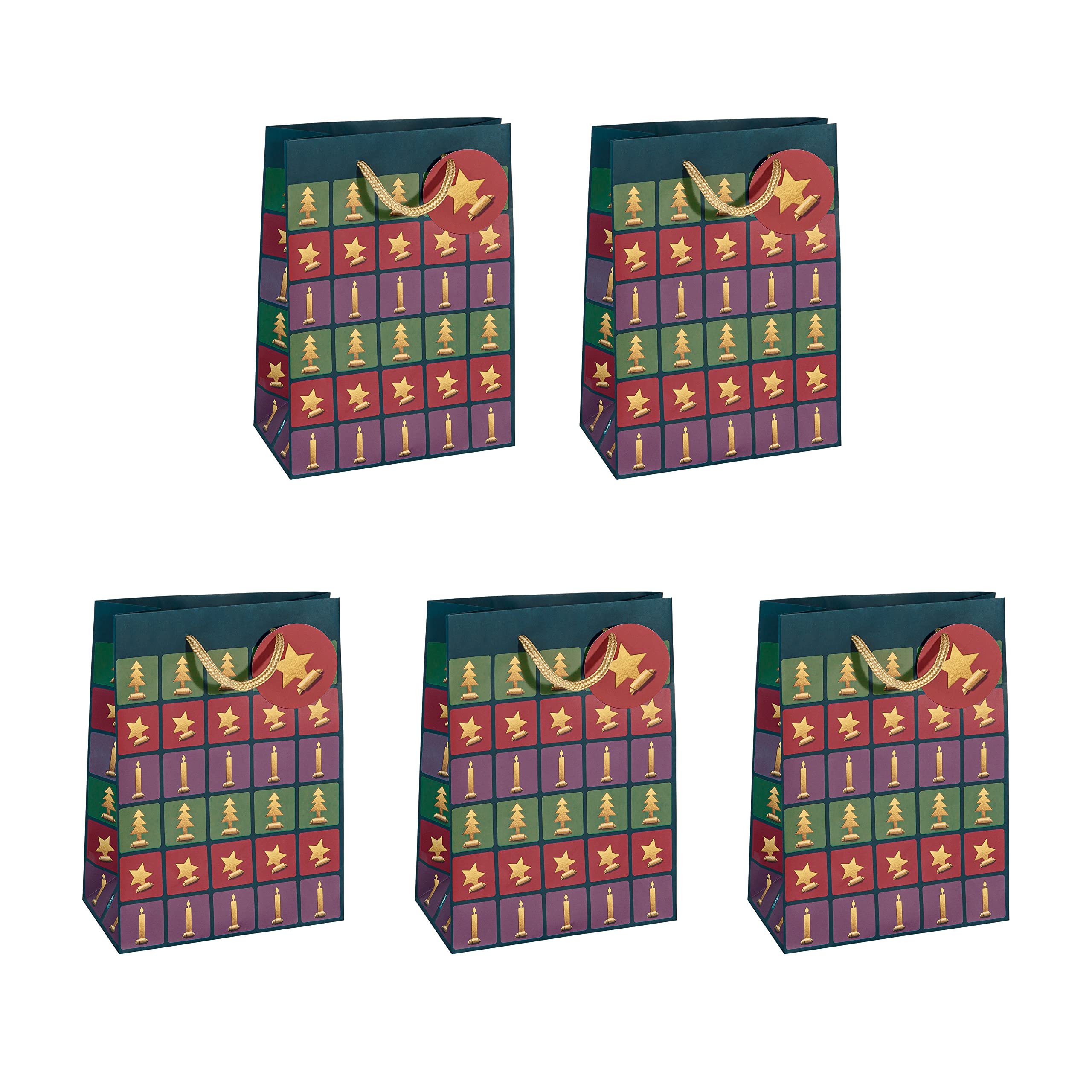 SIGEL GT047 Gift bag small, Green, Red, violet, 17 x 23 cm
