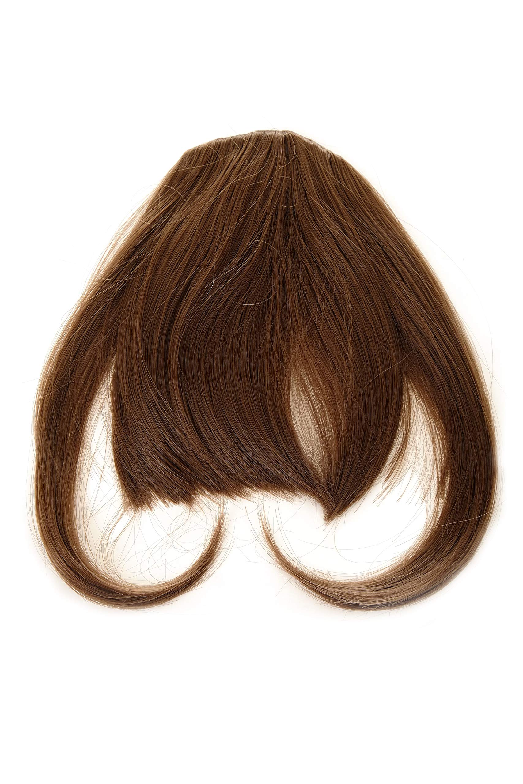 WIG ME UP - YZF-W1030-8 Hair Piece Clip-in Bangs Fringe long framing strands for perfect natural fit heat resistant fiber styleable medium brown