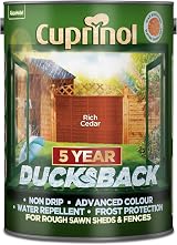 Cuprinol Ducksback Shed & Fence Paint Rich Cedar 5L view 2