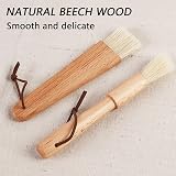 AMYXIYUAN 2Pcs Multifunctional Wooden Food Oil Brush for Baking BBQ Cooking view 3
