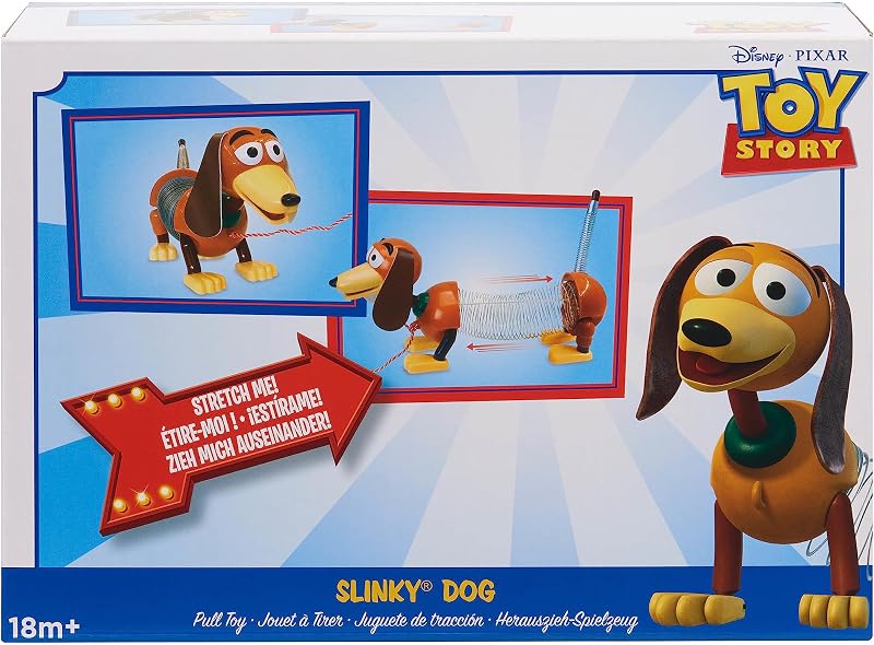Disney•Pixar Toy Story Slinky Dog Nachziehspielzeug, Hund mit Zugfeder für Jungen und Mädchen ab 18 Monaten von Just Play