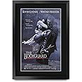 HWC Trading The Bodyguard Kevin Costner, Whitney Houston 16 x 12 inch Framed Gifts Printed Poster Signed Autograph Picture for Movie Memorabilia Fans - 16" x 12" Framed
