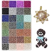 JOJOPLAY 11200pcs Glass Seed Beads for DIY Crafting Bracelet Necklace Embroidery Jewelry Making Supplies (3mm, 400pcs/Color, 28 Colors, Metallic Scheme)