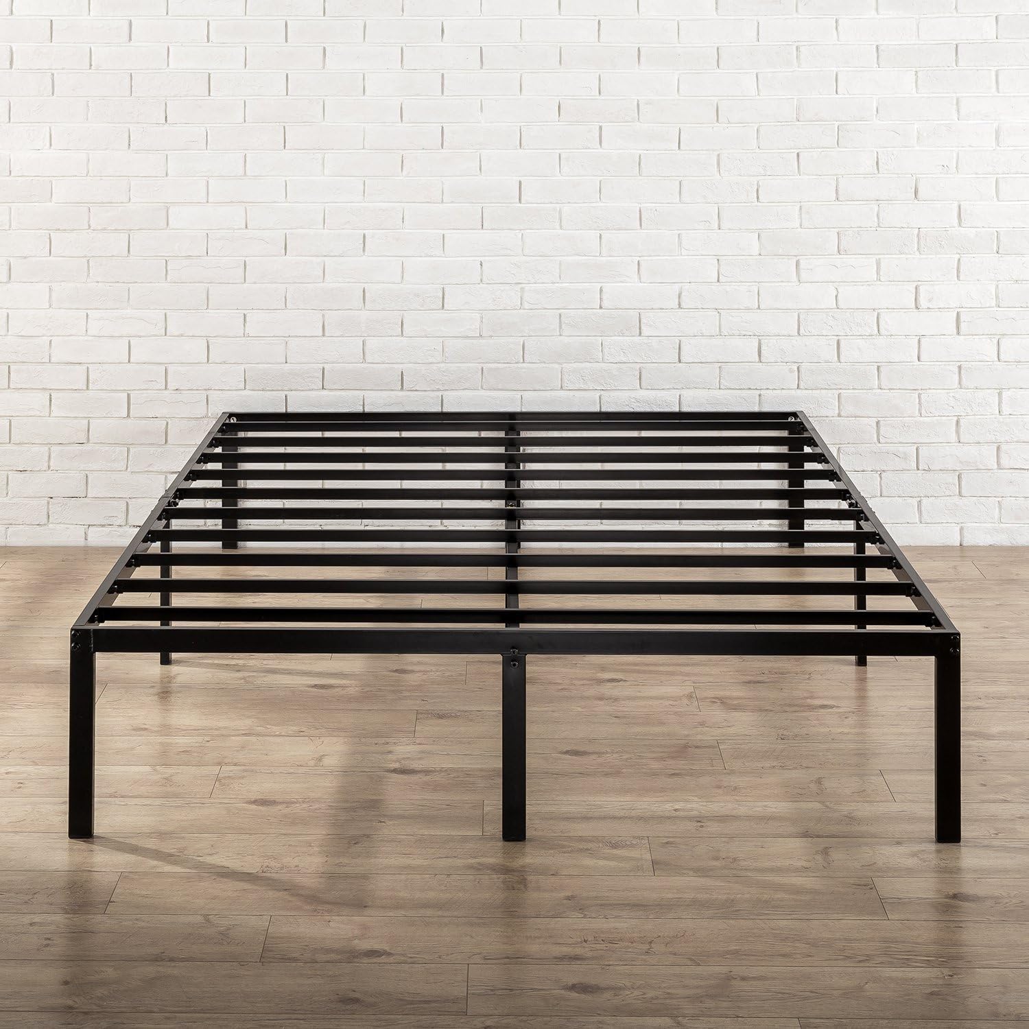 Zinus Yelena 14 Inch Classic Metal Platform Bed Frame with Steel Slat Support / Mattress Foundation, Queen,AZ-MPSC-14Q,Black: Furniture & Decor