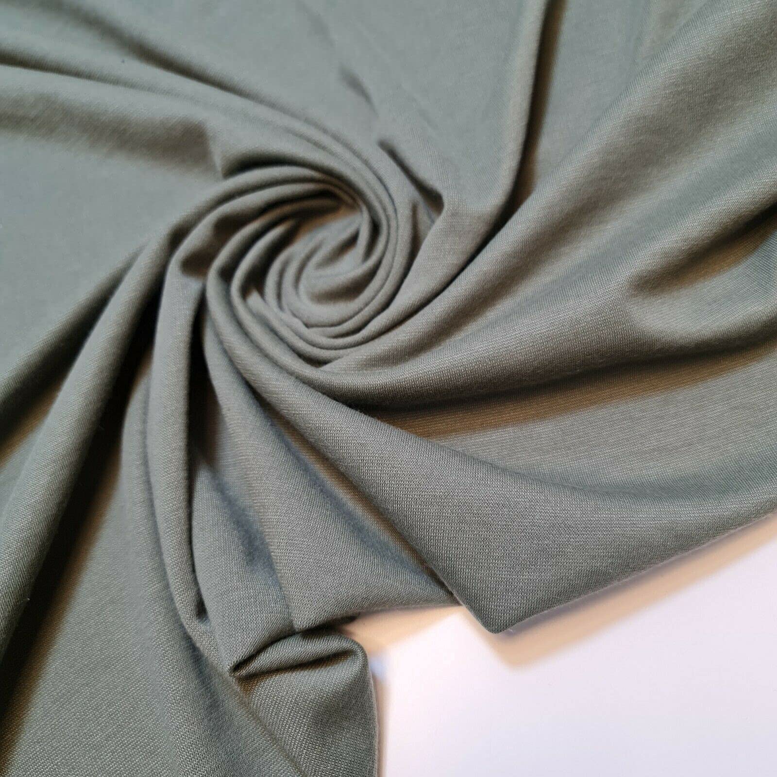 Khaki Plain Ponte Roma Stretch Rayon Spandex Jersey Dress Fabric 58" - 150 cm Wide Sold As 1 Meter Pre - Cut Lengths