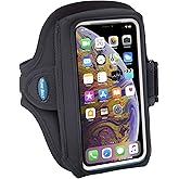Tune Belt AB89 Running Armband Phone Holder for iPhone 11 Pro, SE 2022/2020, X/XS – Pocket Size Fits OtterBox/Large Case - Water Resistant Pouch (Black)