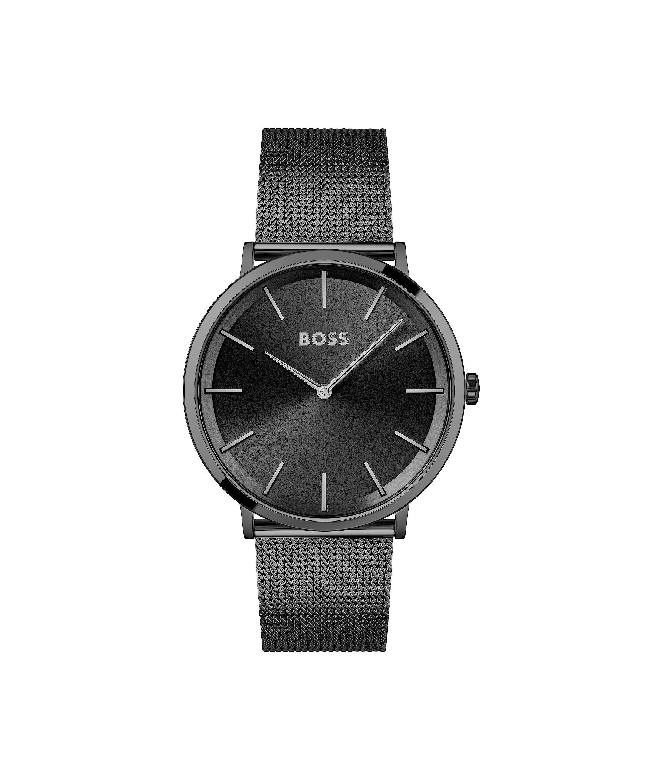 BOSS Analogue Quartz Watch for Men SKYLINER Collection with Black Stainless Steel Mesh Bracelet - 1513826