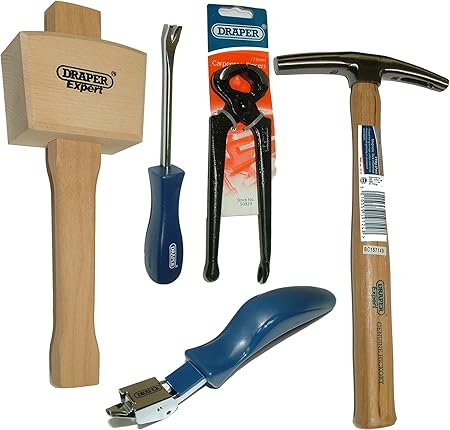 Draper Kit De Tissu D Ameublement Pied De Biche De Tapissier Arrache Agrafes Maillet Tenaille Marteau De 198 G Amazon Fr Cuisine Maison
