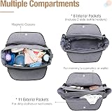 Lekebaby Nappy Changing Bag Satchel Grey Arrow Print Large Capacity view 7