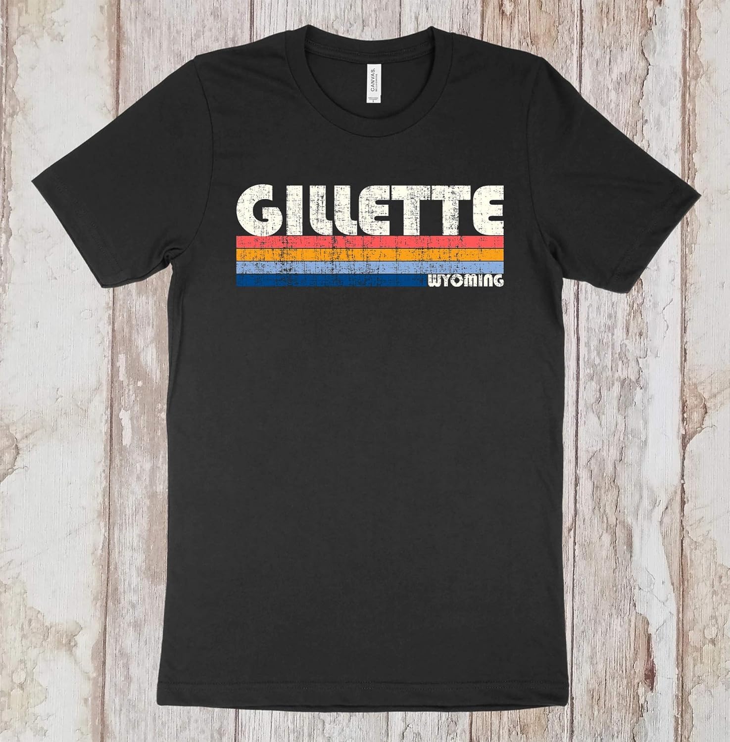 70s 80s Vintage Style Gillette, Wyoming T-shirt, Retro Gillette WY Shirt, Retro Mens Womens T-Shirts