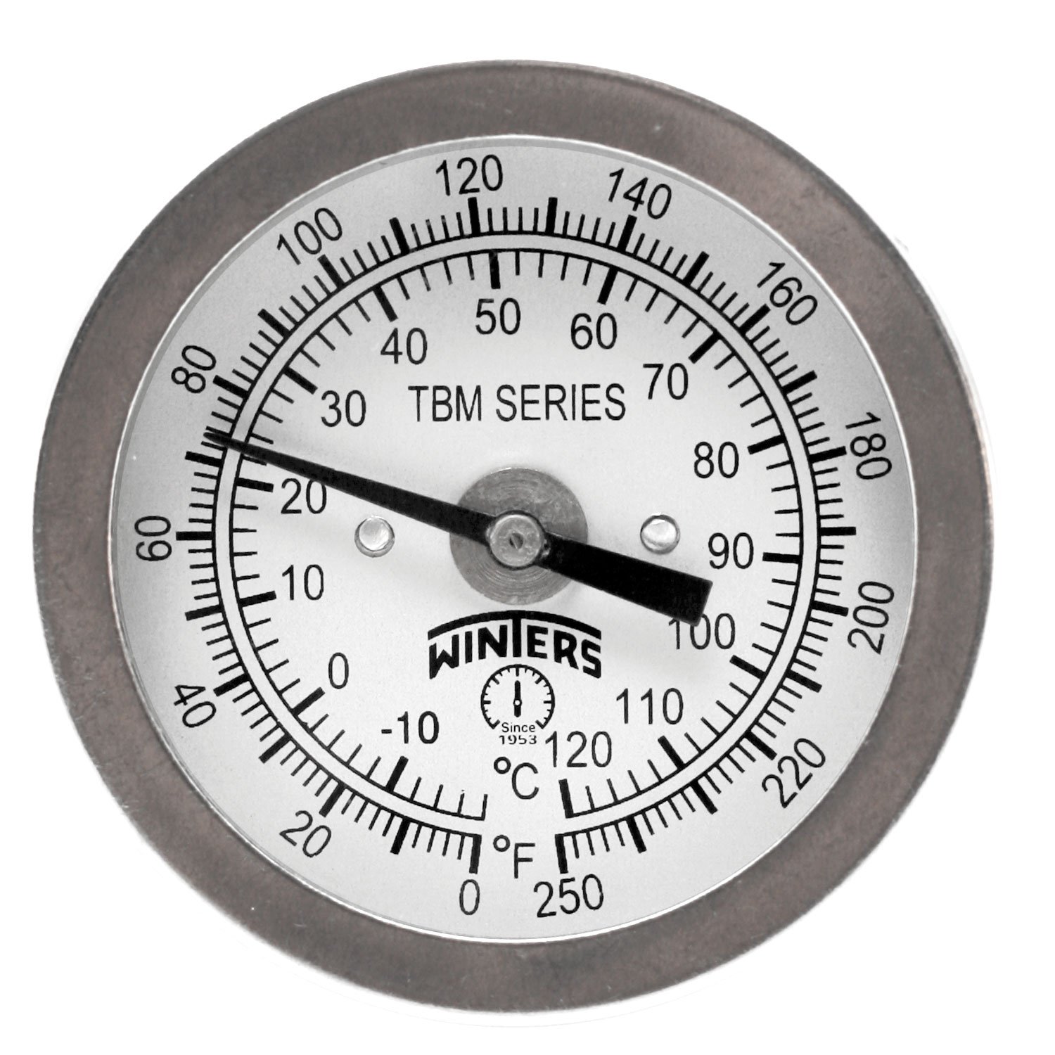 Winters TBM Series Stainless Steel 304 Dual Scale BiMetal Thermometer