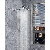 Veken 11.8" Rain Shower Head, Rectangular Rainfall Showerhead with 11" Stainless Steel Exension Arm, Height & Angle Decor Adjustable, High Pressure Shower Heads, Bathroom Accessories, Chrome